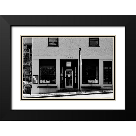 Cafe Black Modern Wood Framed Art Print with Double Matting by Malone, Will