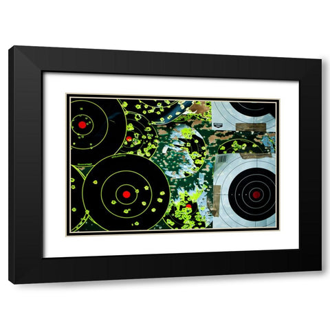 Target Black Modern Wood Framed Art Print with Double Matting by Malone, Will