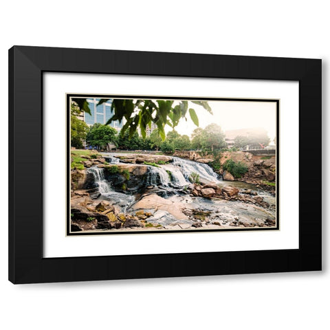 Not Secret Waterfall Black Modern Wood Framed Art Print with Double Matting by Malone, Will