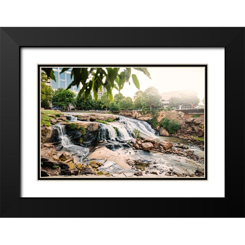 Not Secret Waterfall Black Modern Wood Framed Art Print with Double Matting by Malone, Will
