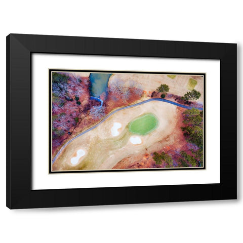 Golf Lake 2 Black Modern Wood Framed Art Print with Double Matting by Malone, Will