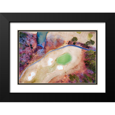 Golf Lake 2 Black Modern Wood Framed Art Print with Double Matting by Malone, Will