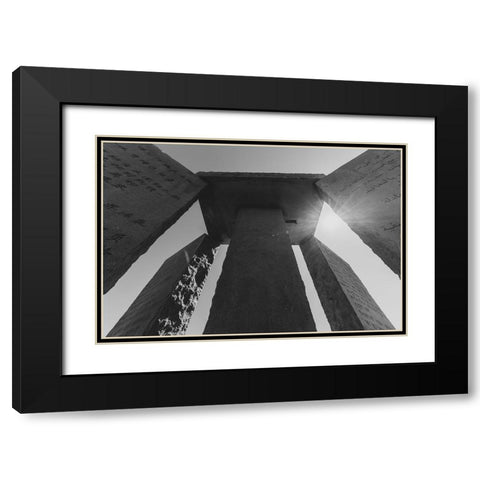 Guidestones 3 Black Modern Wood Framed Art Print with Double Matting by Malone, Will