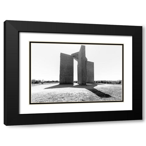 Guidestones 4 Black Modern Wood Framed Art Print with Double Matting by Malone, Will