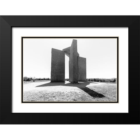 Guidestones 4 Black Modern Wood Framed Art Print with Double Matting by Malone, Will