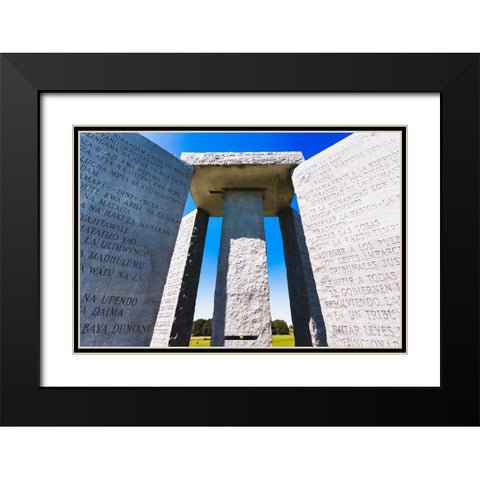 Guidestones 7 Black Modern Wood Framed Art Print with Double Matting by Malone, Will