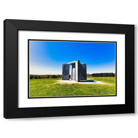 Guidestones 8 Black Modern Wood Framed Art Print with Double Matting by Malone, Will