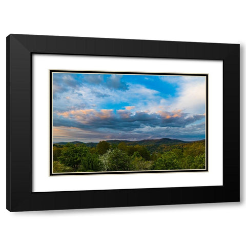 Cashiers Clouds Black Modern Wood Framed Art Print with Double Matting by Malone, Will