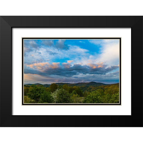 Cashiers Clouds Black Modern Wood Framed Art Print with Double Matting by Malone, Will