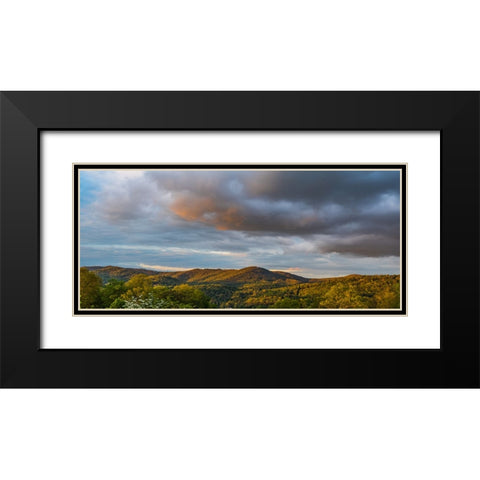 Cashiers Clouds Pano Black Modern Wood Framed Art Print with Double Matting by Malone, Will