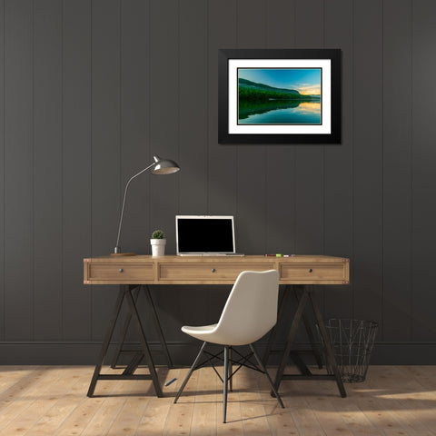 Escape Black Modern Wood Framed Art Print with Double Matting by Malone, Will