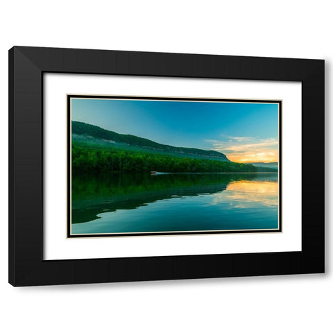 Escape Black Modern Wood Framed Art Print with Double Matting by Malone, Will