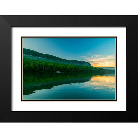 Escape Black Modern Wood Framed Art Print with Double Matting by Malone, Will