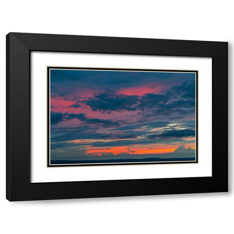 Glow Black Modern Wood Framed Art Print with Double Matting by Malone, Will