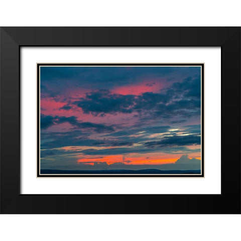 Glow Black Modern Wood Framed Art Print with Double Matting by Malone, Will
