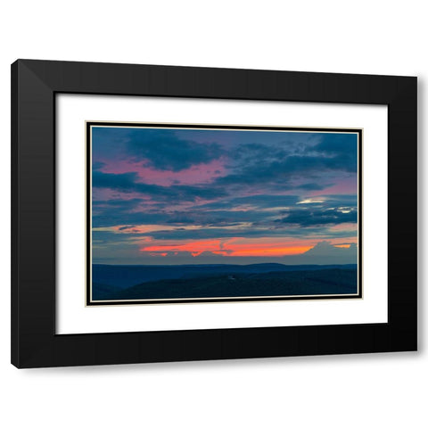 Glow 2 Black Modern Wood Framed Art Print with Double Matting by Malone, Will