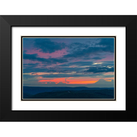 Glow 2 Black Modern Wood Framed Art Print with Double Matting by Malone, Will