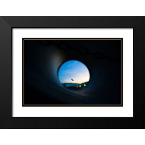 Spider Black Modern Wood Framed Art Print with Double Matting by Malone, Will