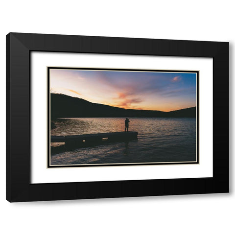 Subtle Sunset Black Modern Wood Framed Art Print with Double Matting by Malone, Will