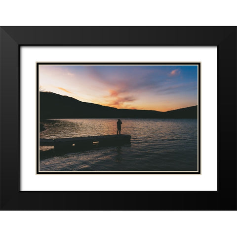 Subtle Sunset Black Modern Wood Framed Art Print with Double Matting by Malone, Will