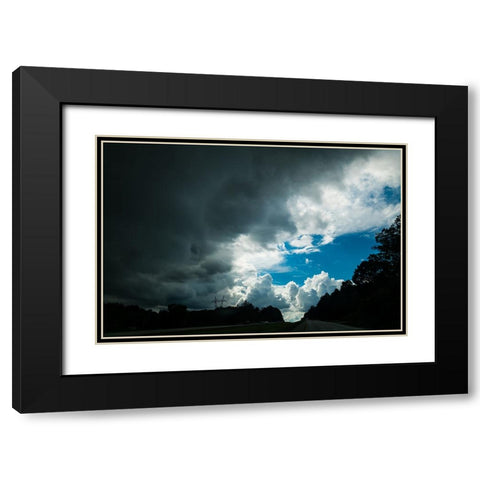 The Void Black Modern Wood Framed Art Print with Double Matting by Malone, Will