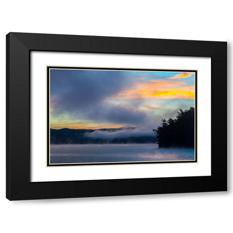 Fishermen Black Modern Wood Framed Art Print with Double Matting by Malone, Will