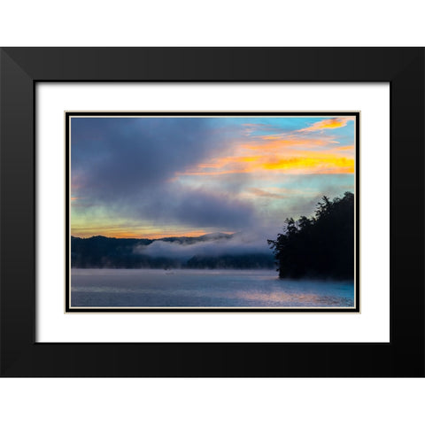 Fishermen Black Modern Wood Framed Art Print with Double Matting by Malone, Will