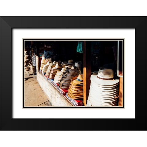 Hat Shop 2 Black Modern Wood Framed Art Print with Double Matting by Malone, Will