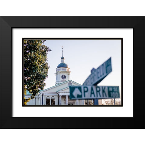 Park Street Black Modern Wood Framed Art Print with Double Matting by Malone, Will