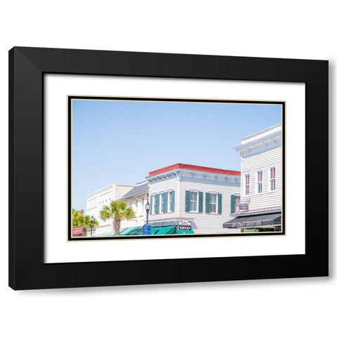 Downtown Beaufort Black Modern Wood Framed Art Print with Double Matting by Malone, Will
