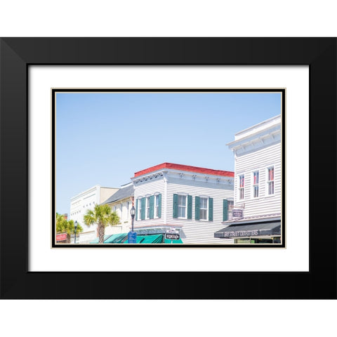 Downtown Beaufort Black Modern Wood Framed Art Print with Double Matting by Malone, Will