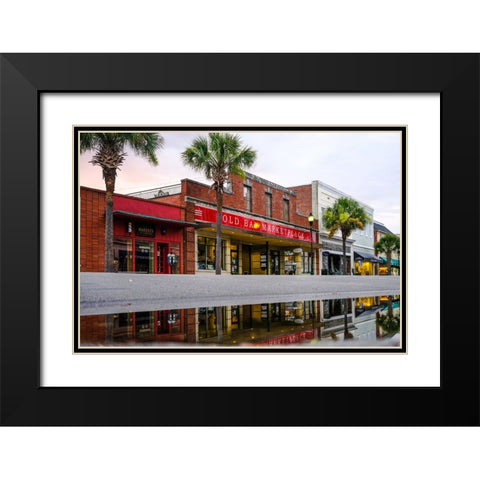 Downtown Beaufort Morning Black Modern Wood Framed Art Print with Double Matting by Malone, Will