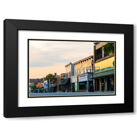 Downtown Beaufort Morning 4 Black Modern Wood Framed Art Print with Double Matting by Malone, Will