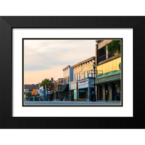 Downtown Beaufort Morning 4 Black Modern Wood Framed Art Print with Double Matting by Malone, Will