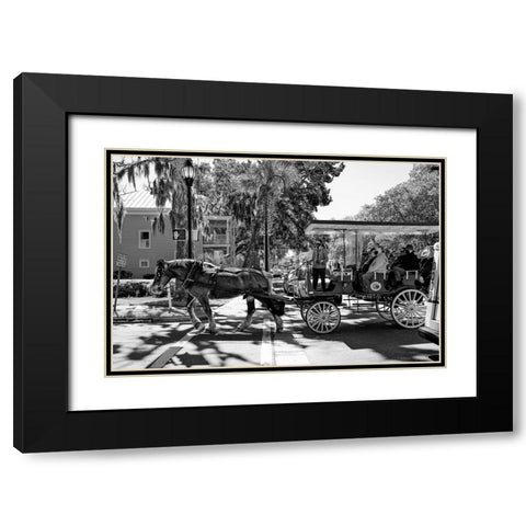 Pull Black Modern Wood Framed Art Print with Double Matting by Malone, Will