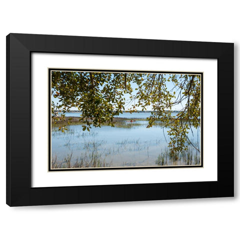 Relaxation Station Black Modern Wood Framed Art Print with Double Matting by Malone, Will