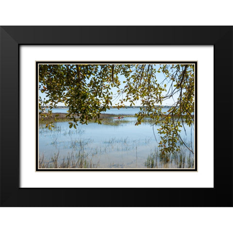 Relaxation Station Black Modern Wood Framed Art Print with Double Matting by Malone, Will