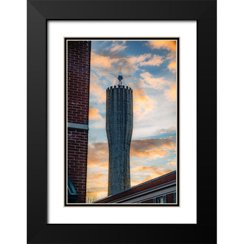 Standpipe Sunrise 2 Black Modern Wood Framed Art Print with Double Matting by Malone, Will