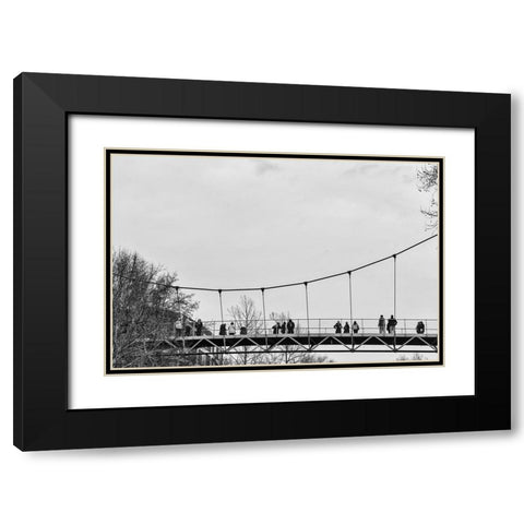 Falls Park Audience Black Modern Wood Framed Art Print with Double Matting by Malone, Will
