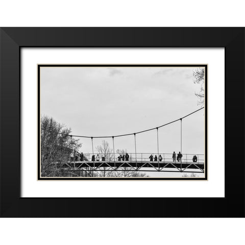 Falls Park Audience Black Modern Wood Framed Art Print with Double Matting by Malone, Will