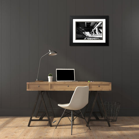 Look Down Black Modern Wood Framed Art Print with Double Matting by Malone, Will