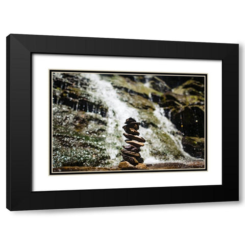 Peace Black Modern Wood Framed Art Print with Double Matting by Malone, Will