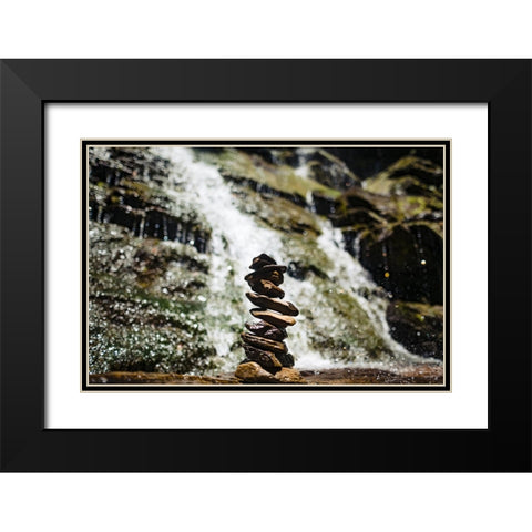 Peace Black Modern Wood Framed Art Print with Double Matting by Malone, Will