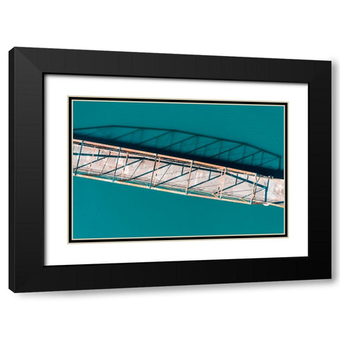Bridge in Shadow Black Modern Wood Framed Art Print with Double Matting by Malone, Will