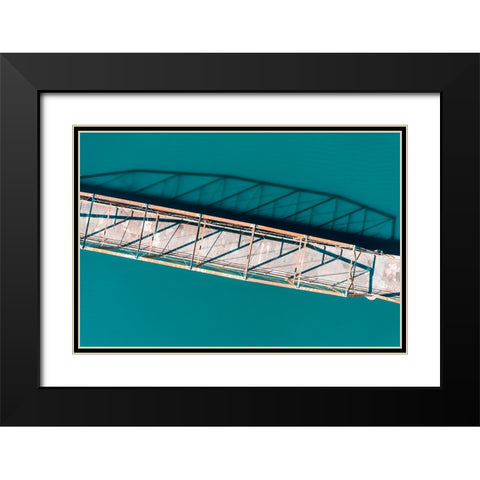 Bridge in Shadow Black Modern Wood Framed Art Print with Double Matting by Malone, Will