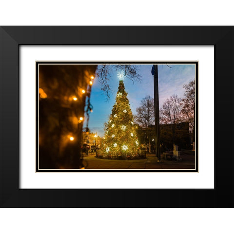 Christmas Sunset Black Modern Wood Framed Art Print with Double Matting by Malone, Will