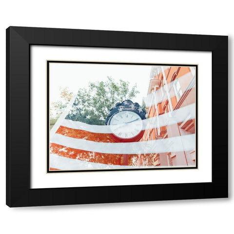 American Clock Black Modern Wood Framed Art Print with Double Matting by Malone, Will