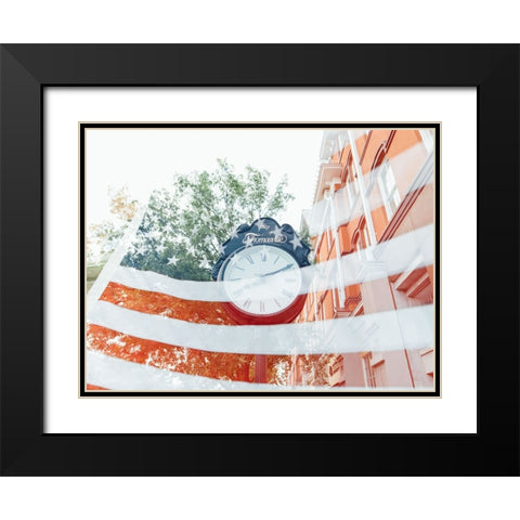 American Clock Black Modern Wood Framed Art Print with Double Matting by Malone, Will
