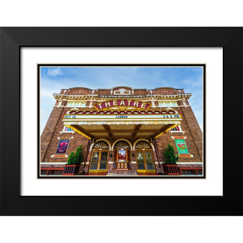 Athens Theater Black Modern Wood Framed Art Print with Double Matting by Malone, Will