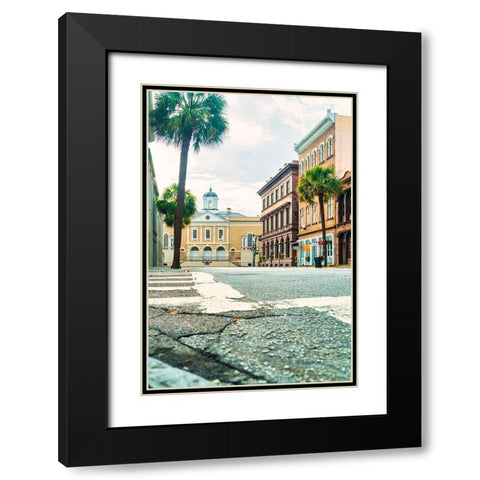 Broad street Black Modern Wood Framed Art Print with Double Matting by Malone, Will